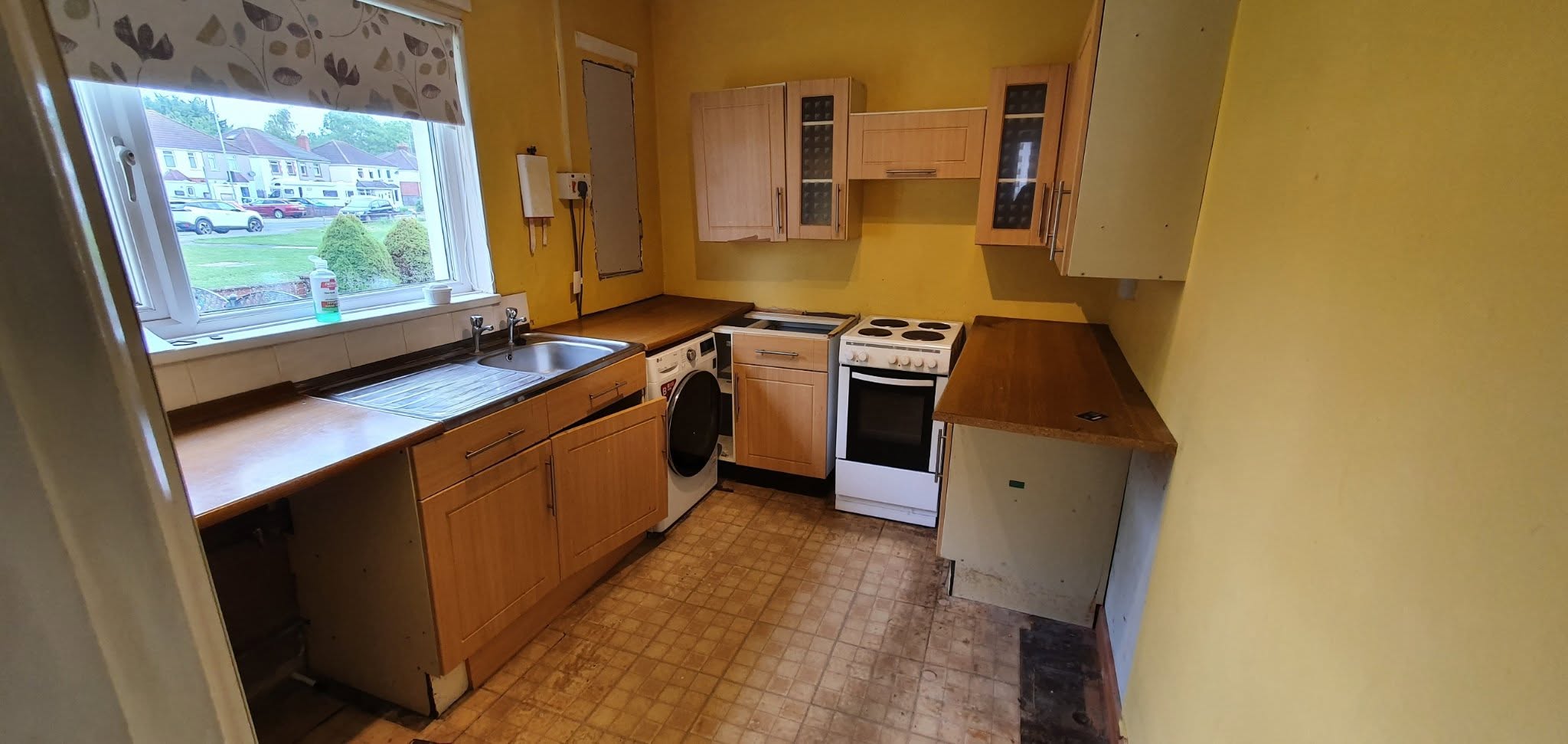 Original kitchen before it was gutted and transformed